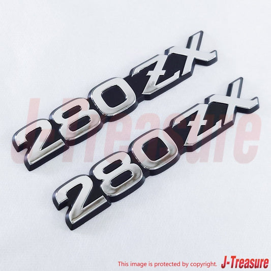 NISSAN 280ZX S130 79-83 Genuine Front Side Emblem "280ZX" 63805-P9700 x2 Set OEM