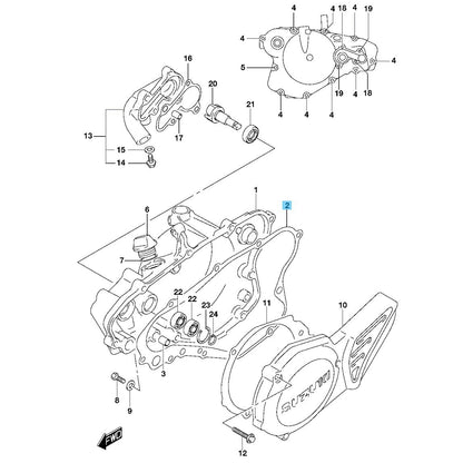 SUZUKI RM85 2002-2009 2012 2015-2023 Genuine Clutch Cover Gasket 11482-27C02 OEM