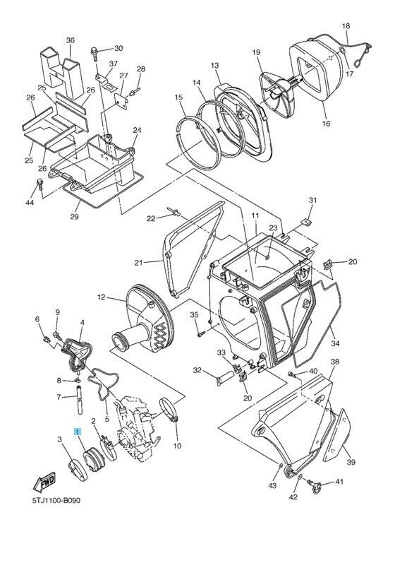 YAMAHA WR450F 2003 Genuine Intake Carburetor 3 Joint 5TA-13597-00-00 OEM