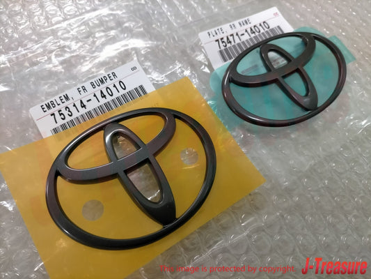 TOYOTA SUPRA JZA80 MK4 93-02 Genuine Emblem Badge Front & Rear Set Gunmetal OEM