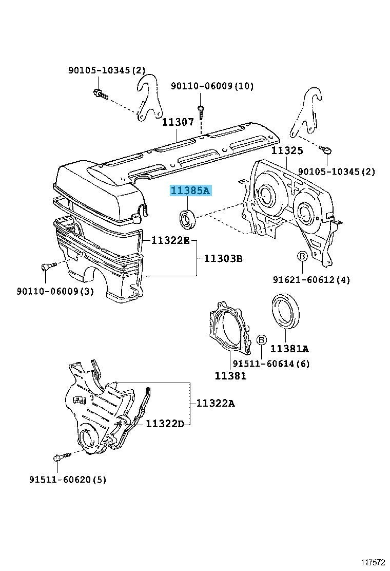 TOYOTA SUPRA JZA80 '93-98 Genuine Crankshaft Seal & Camshaft Oil Seal(x2) Set