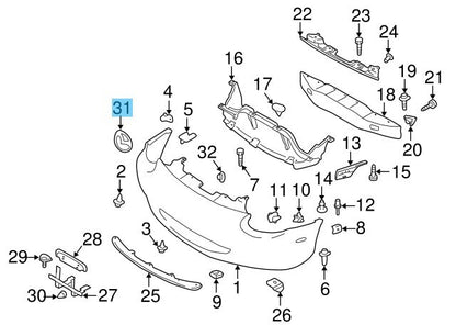 MAZDA MX-5 MIATA NB6C 99-00 Genuine Front Bumper Emblem NC10-51-731 OEM
