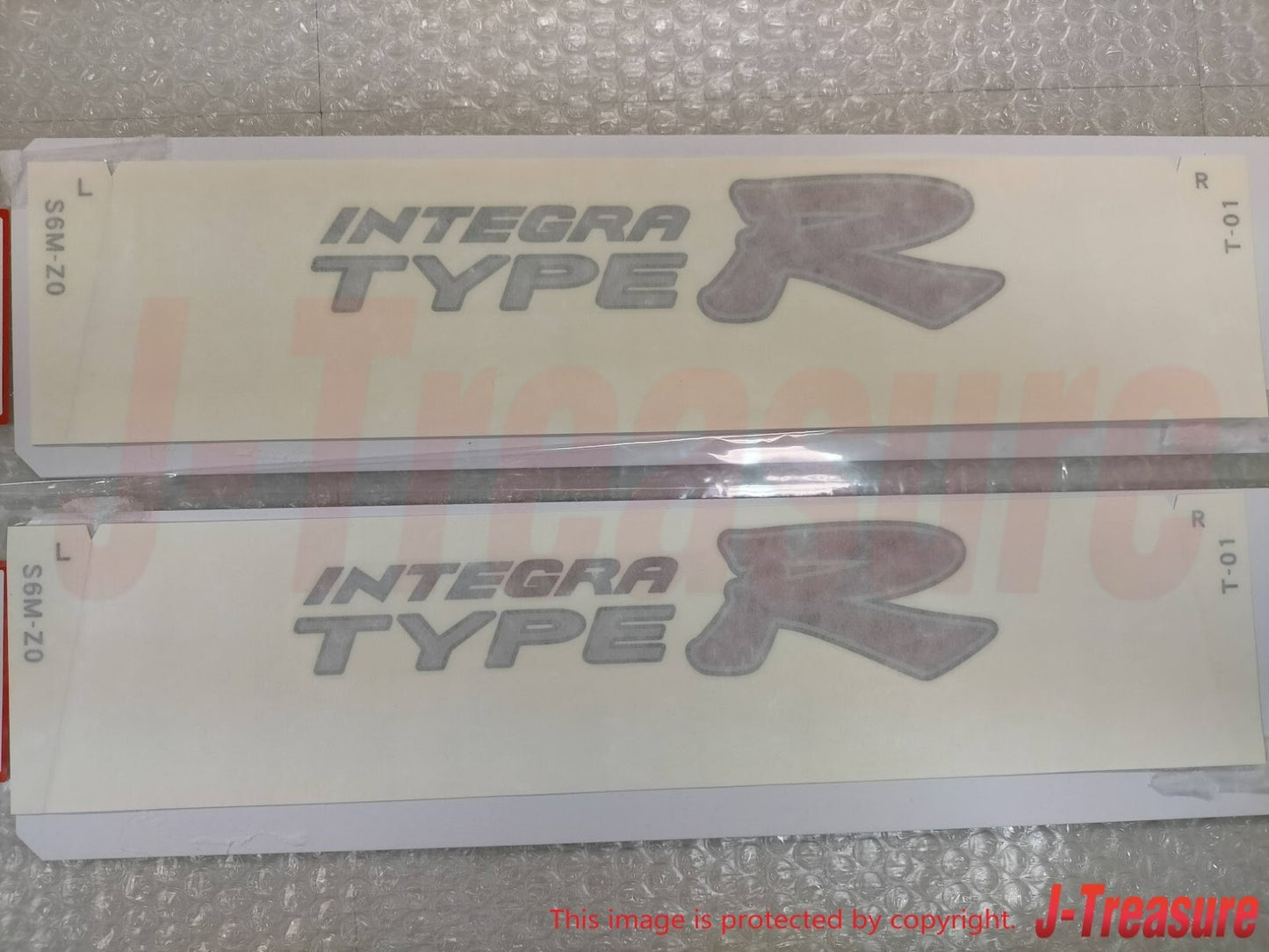 HONDA INTEGRA TYPE-R DC5 Genuine Rear Side Fender Decal Sticker Silver Set OEM