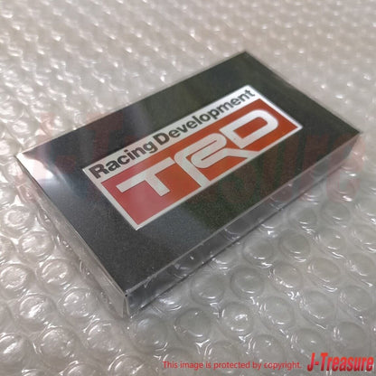 TRD Genuine TOYOTA JAPAN OEM Aluminum Emblem Red/Silver 28mm x 67mm MS010-00014