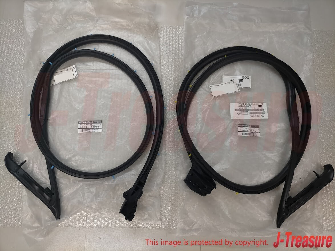 NISSAN 240SX SILVIA S13 89-94 Genuine Door Weatherstrip Seal Right Left Set OEM