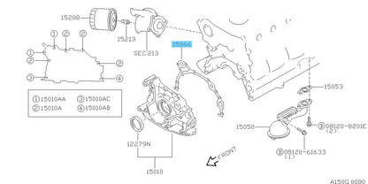 NISSAN SKYLINE R34 GT-R Genuine Oil Pump To Cylinder Block Gasket 15066-71L00