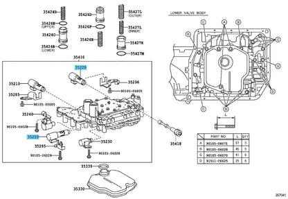 TOYOTA RAV4 ACA3# 06-12 Genuine Clutch Control Solenoid No2 35220-33030 x2 Set