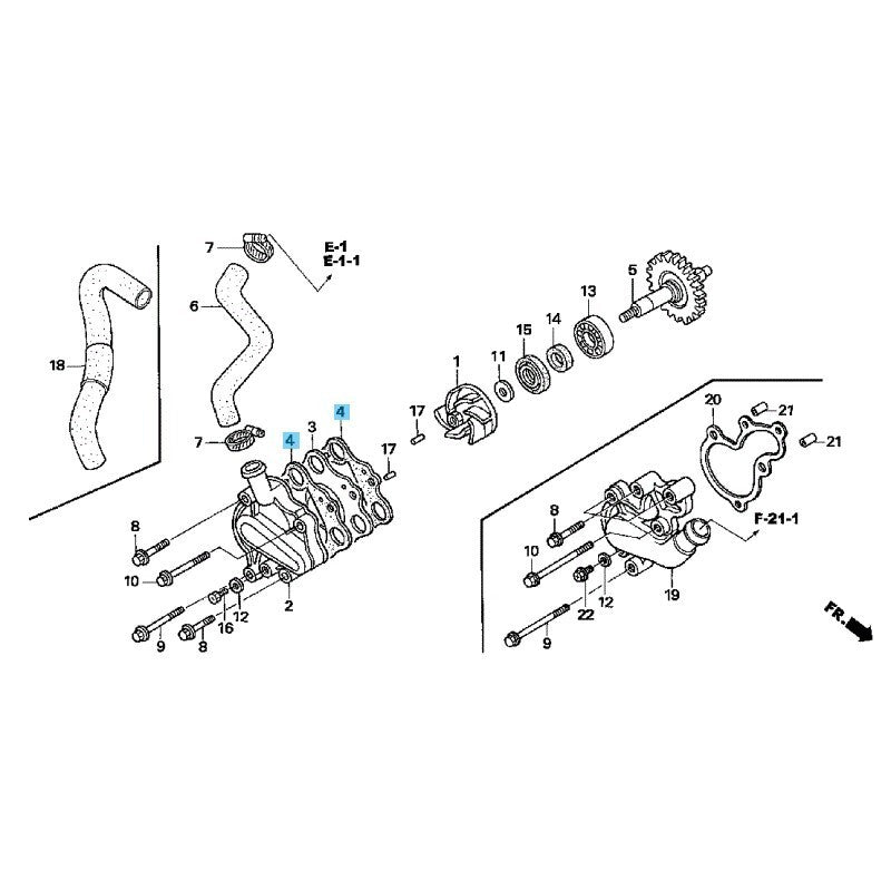 HONDA CR125R 1987-2004 Genuine Water Pump Gasket 19229-KZ4-620 x2 Set OEM