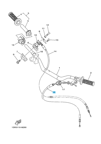 YAMAHA YZ250 2007-2014 Genuine clutch Cable 1P8-26335-90-00 OEM