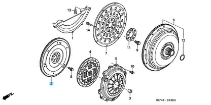 HONDA CR-V RD5 2002-2006 Genuine M/T Clutch Flywheel Comp 22100-PNB-003 OEM