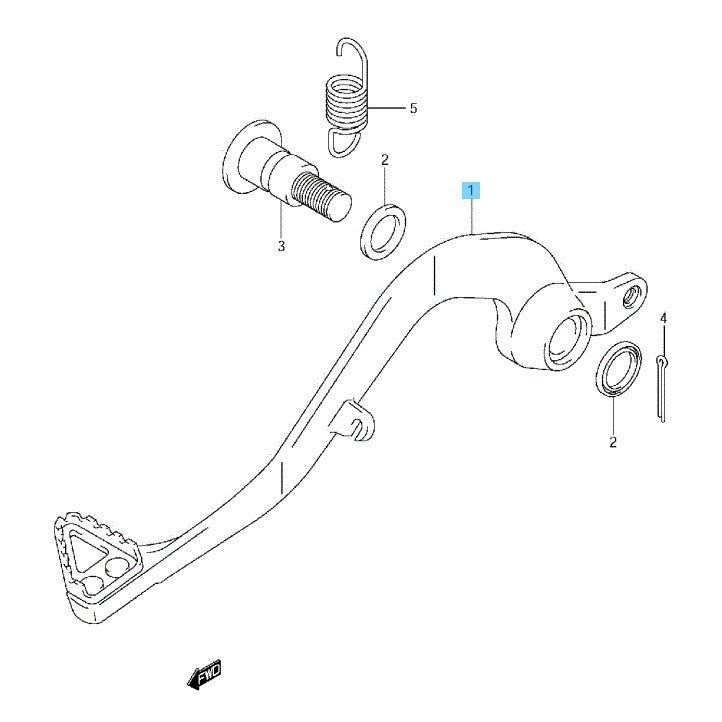 SUZUKI RM85 '02-09 2012 '15-23 Genuine Gear Shifting Lever & Brake Pedal Set OEM