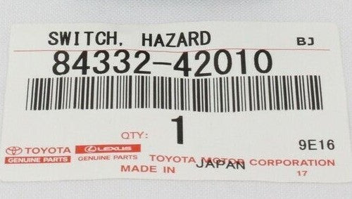 TOYOTA RAV4 SXA1# 96-98 Genuine Hazard Warning Signal Switch Assy 84332-42010