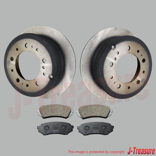 TOYOTA LEXUS LX470 UZJ100 '98-07 Genuine Rear Brake Disc(x2) & Brake Pad Set