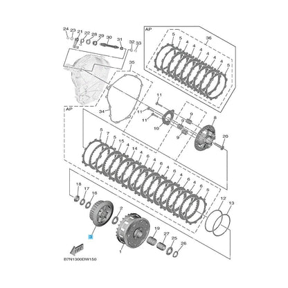 YAMAHA MT-09 '21-24 XSR900 '22-24 Genuine Clutch Boss B7N-16371-00-00 OEM