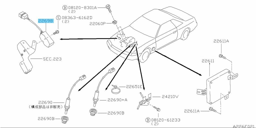 NISSAN SKYLINE GT-R R32 33 34 89-98 Genuine Injector Drop Resistor 22698-05U10
