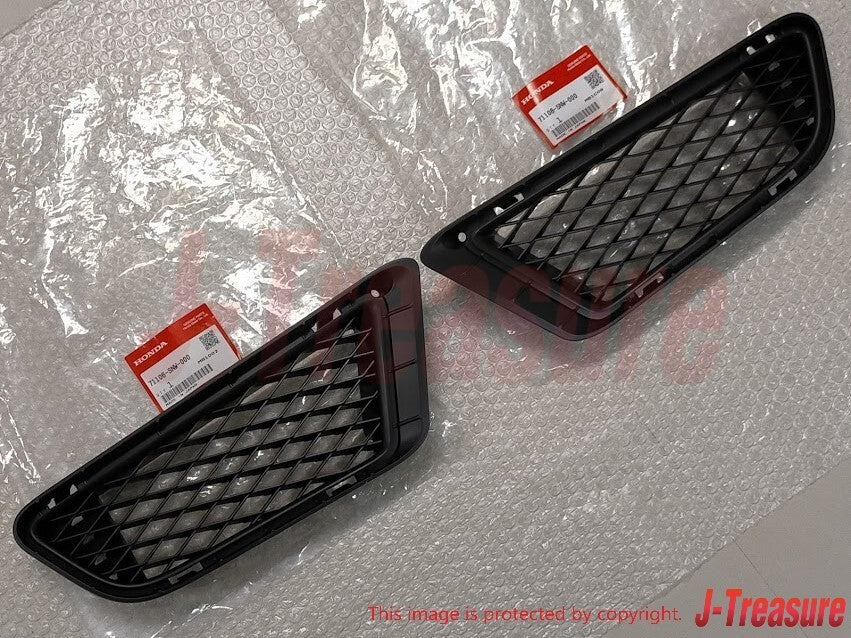 HONDA CIVIC TYPE-R FD2 Genuine Front Bumper Lower Mesh Grille Foglight Cover Set