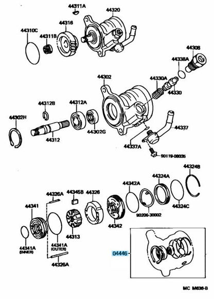TOYOTA  LAND CRUISER 70 80 Series Genuine Power Ssteering Pump Gasket Kit OEM