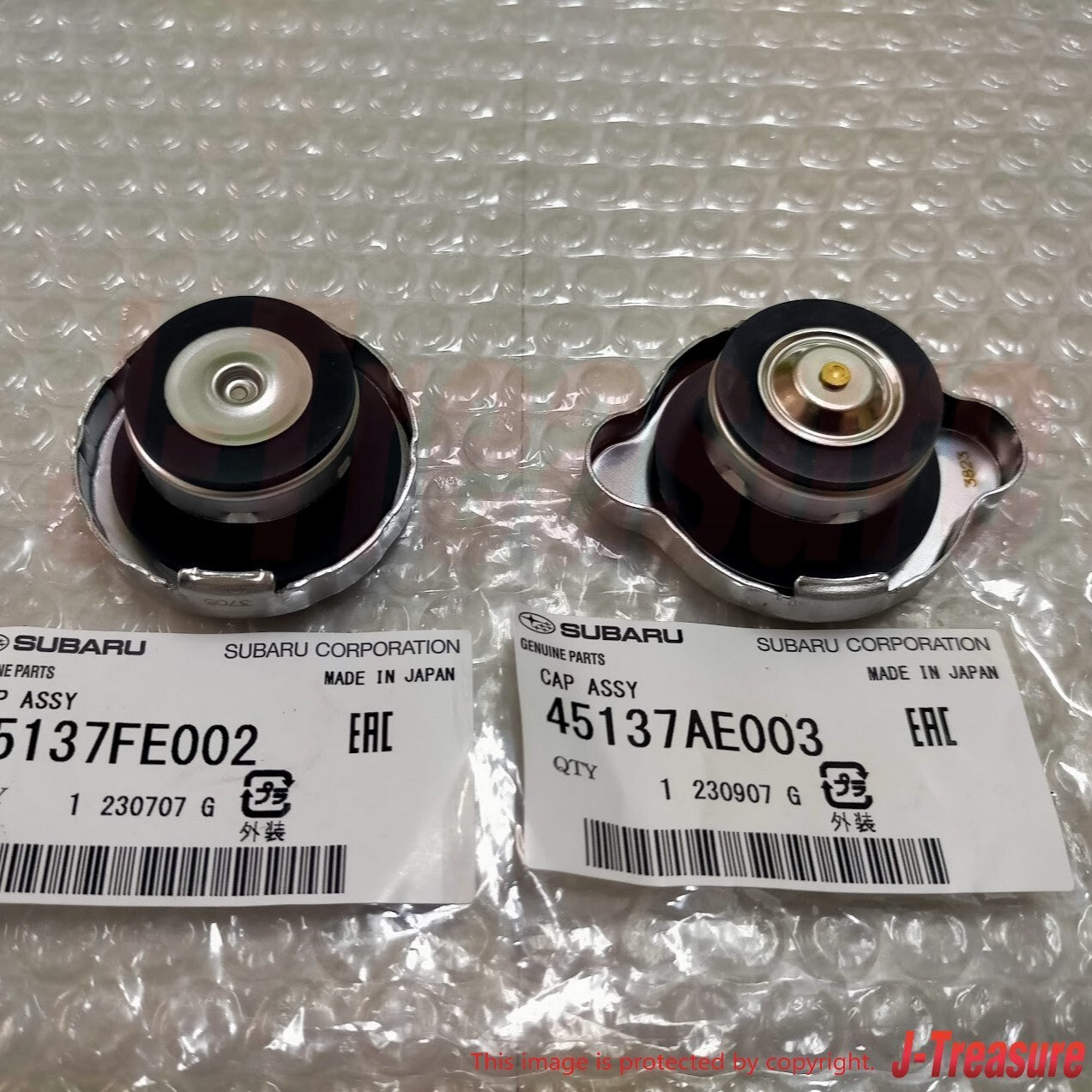 SUBARU WRX STI VAF 2015-2020 Genuine Radiator Cap & Sub-Tank Cap Set OEM