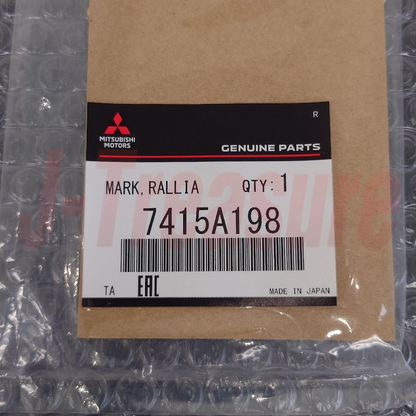 MITSUBISHI LANCER CY4A 2009-2015 Genuine Rear RALLIART Emblem 7415A198 OEM