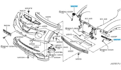 NISSAN JUKE F15 2011-2014 Genuine Front Bumper Side Bracket RH & LH set OEM