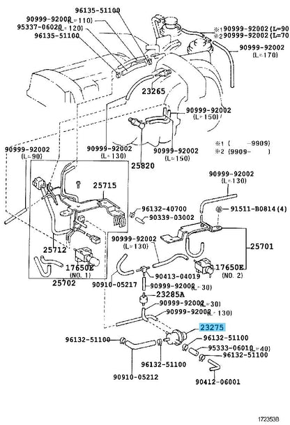 TOYOTA LAND CRUISER FZJ7# FZJ80 '94-04 Genuine Vacuum Control Valve No.1 OEM
