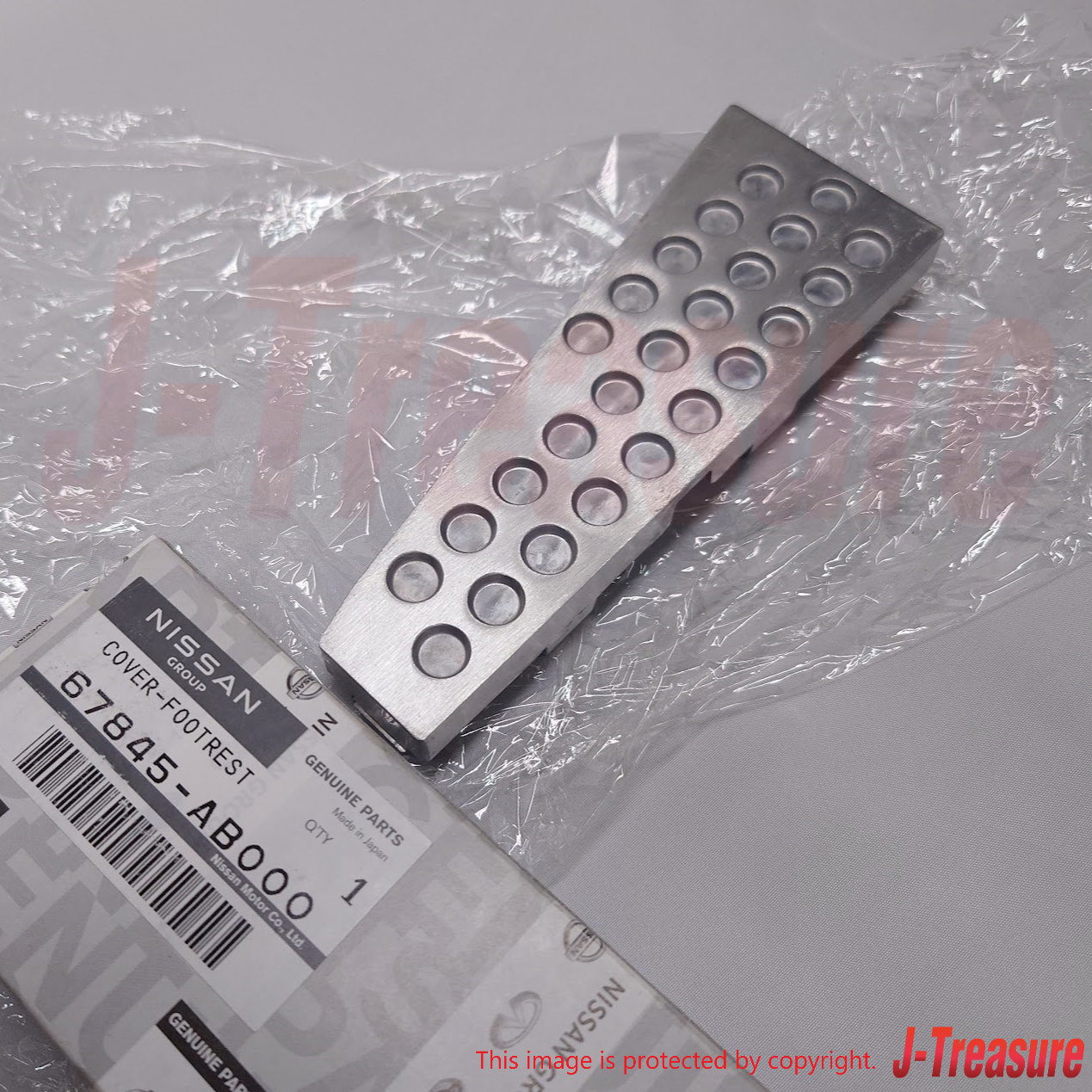 NISSAN SKYLINE GT-R R33 R34 95-02 Genuine Foot Rest & Aluminum Cover Set OEM