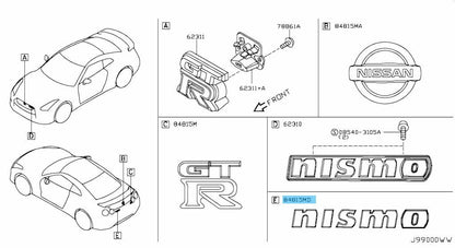 NISSAN GT-R NISMO R35 2009-2022 Genuine nismo Rear Emblem H4895-3YW0A OEM