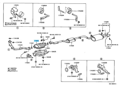 TOYOTA SUPRA JZA70 GA70 88-93 Genuine W/Catalyst Converter Assy 18450-70020 OEM