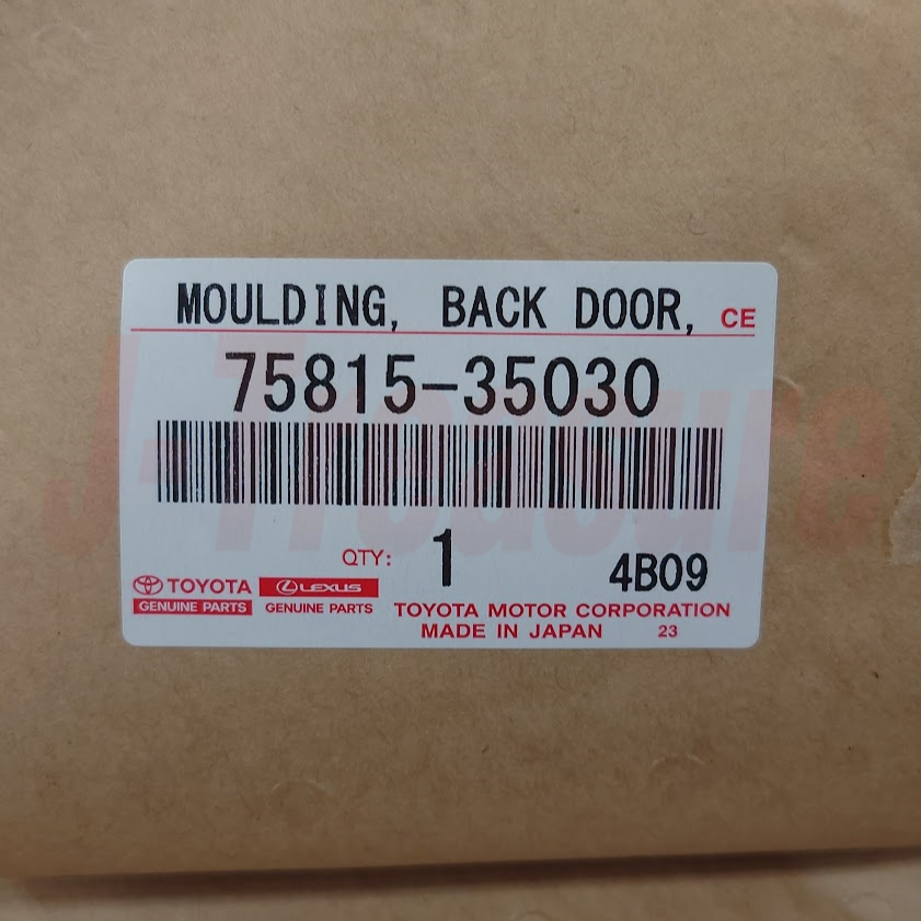 TOYOTA 4RUNNER GRN280 10-22 Genuine Back Door Outside Moulding RH 75815-35030
