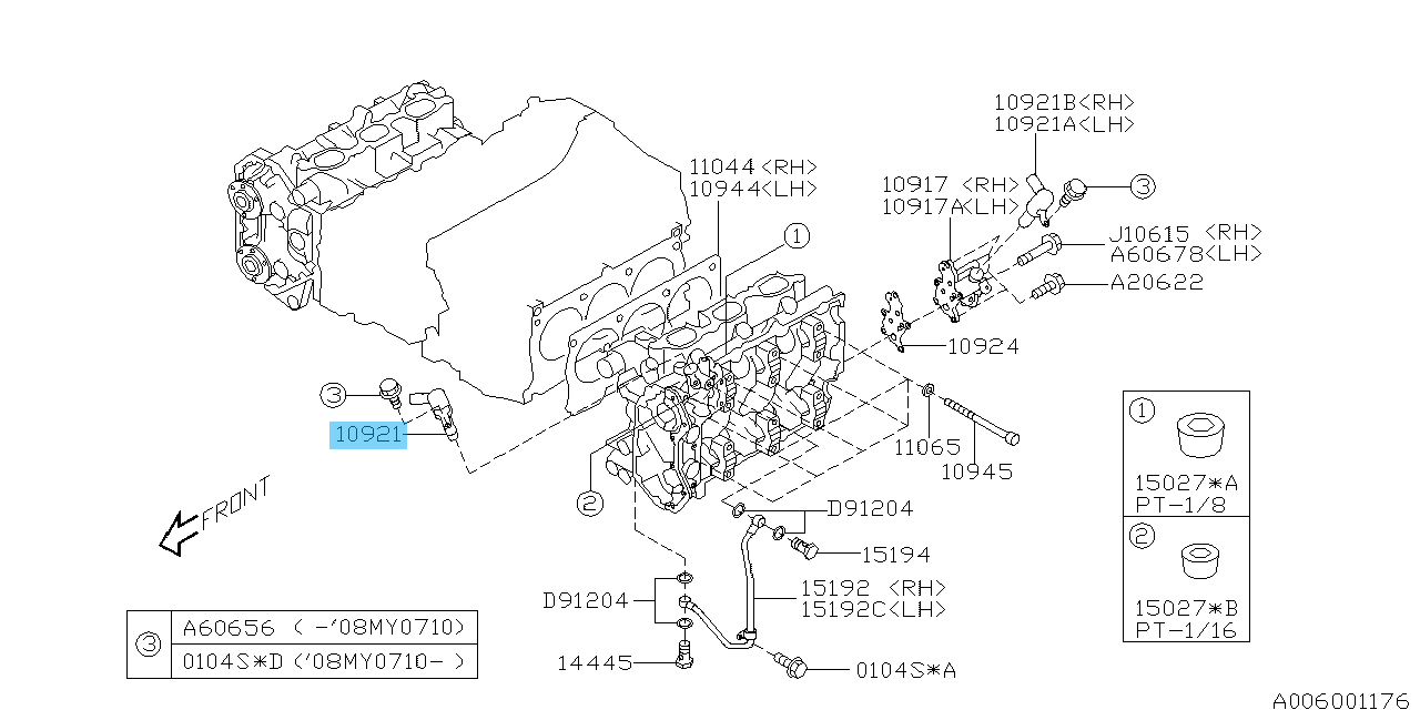 SUBARU FORESTER SG9 04-05 Genuine VVT Oil Control Valve Assy 10921AA020 OEM