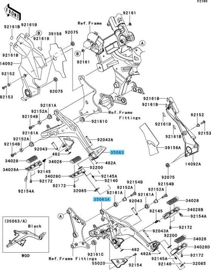 KAWASAKI EX650 NINJA 650 2012-2016 Genuine Step Stay RH & LH Set OEM