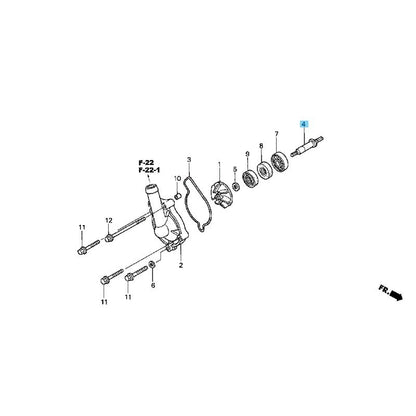 HONDA CRF450R 2002-2008 Genuine Water Pump Shaft 19241-MEB-670 OEM
