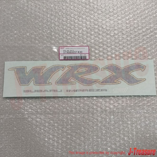 SUBARU IMPREZA WRX STi GC8 GF8 Genuine Rear Trunk Decal Sticker ST99800ST430 OEM