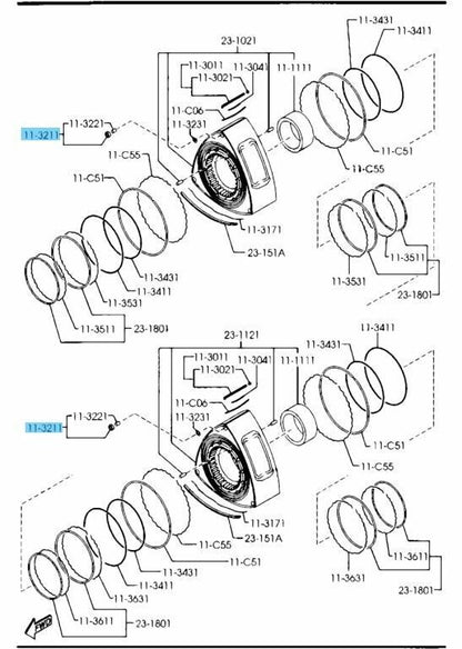 MAZDA RX-8 SE3P 2003-2011 Genuine Rotary Engine Corner Seal N3H1-11-C20E x12 Set