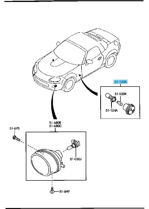 MAZDA MX-5 NC NCEC '06-07 Genuine Side Turn Lamp(White) N131-51-120 RH & LH Set