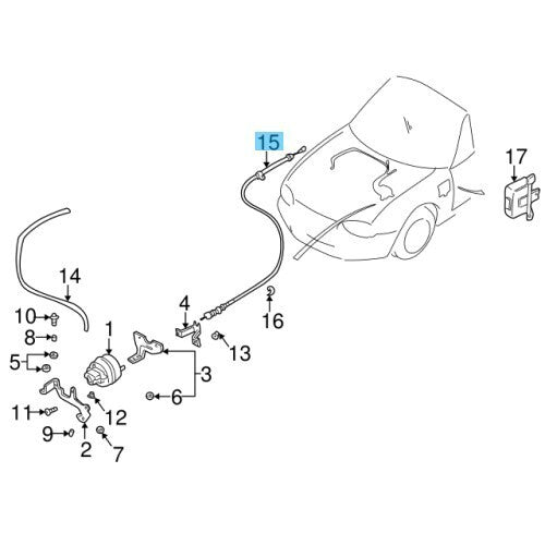 MAZDA MX-5 NA NA8C MIATA Genuine Speed Cable Speedometer Automatic Transmission