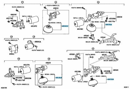 TOYOTA LAND CRUISER 200 LEXUS LX570 LX450d Suspension Accumulator 4pcs Set OEM