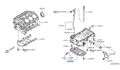 NISSAN INFINITI Q50 V37 16-22 Q60 CV37 17-21 RWD Genuine Oil Pan 11110-5CA2A OEM