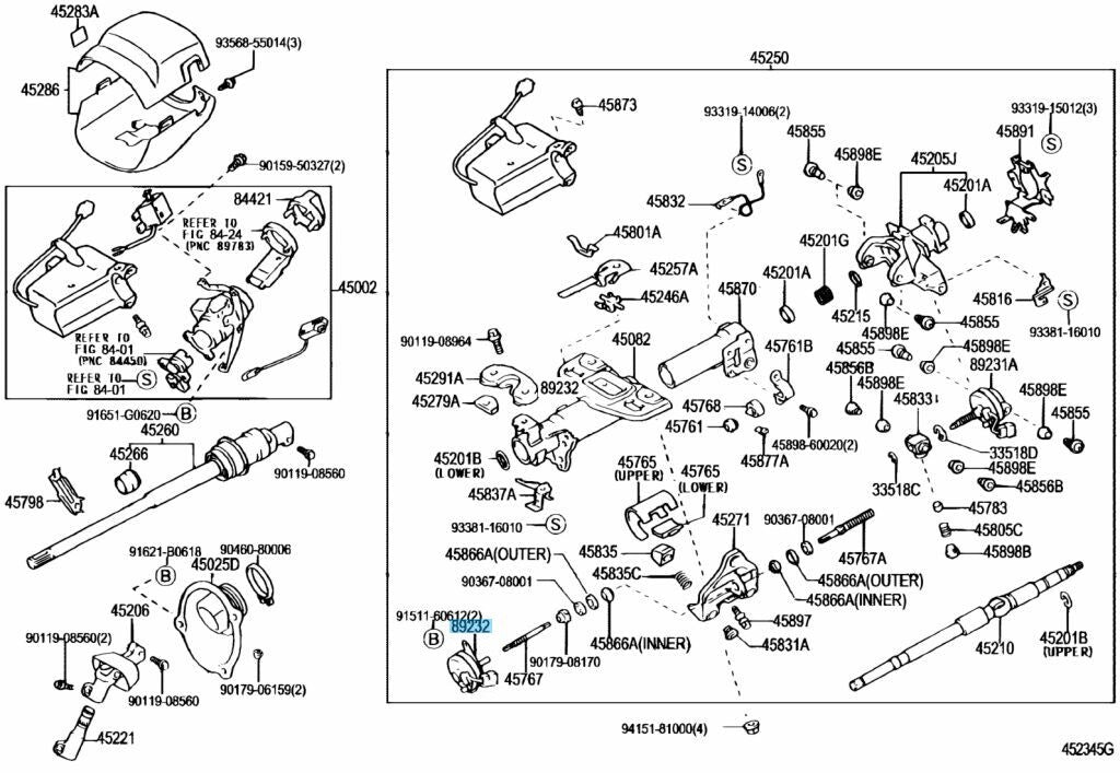 LEXUS LS430 UCF30 04-06 Genuine Steering Power Telescopic Motor 89232-50050 OEM