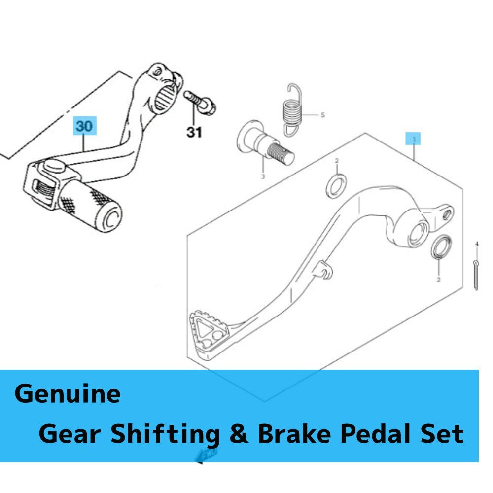 SUZUKI RM85 '02-09 2012 '15-23 Genuine Gear Shifting Lever & Brake Pedal Set OEM