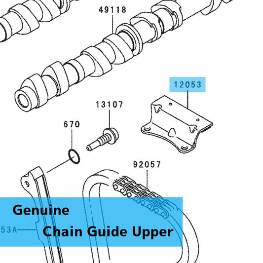 KAWASAKI NINJA ZX-12R ZX1200 2000-2005 Genuine Chain Guide Upper 12053-1432 OEM