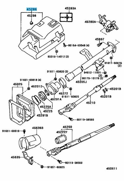 TOYOTA LAND CRUISER 70 Series Genuine Steering Column Cover 45286-60927-13 RHD
