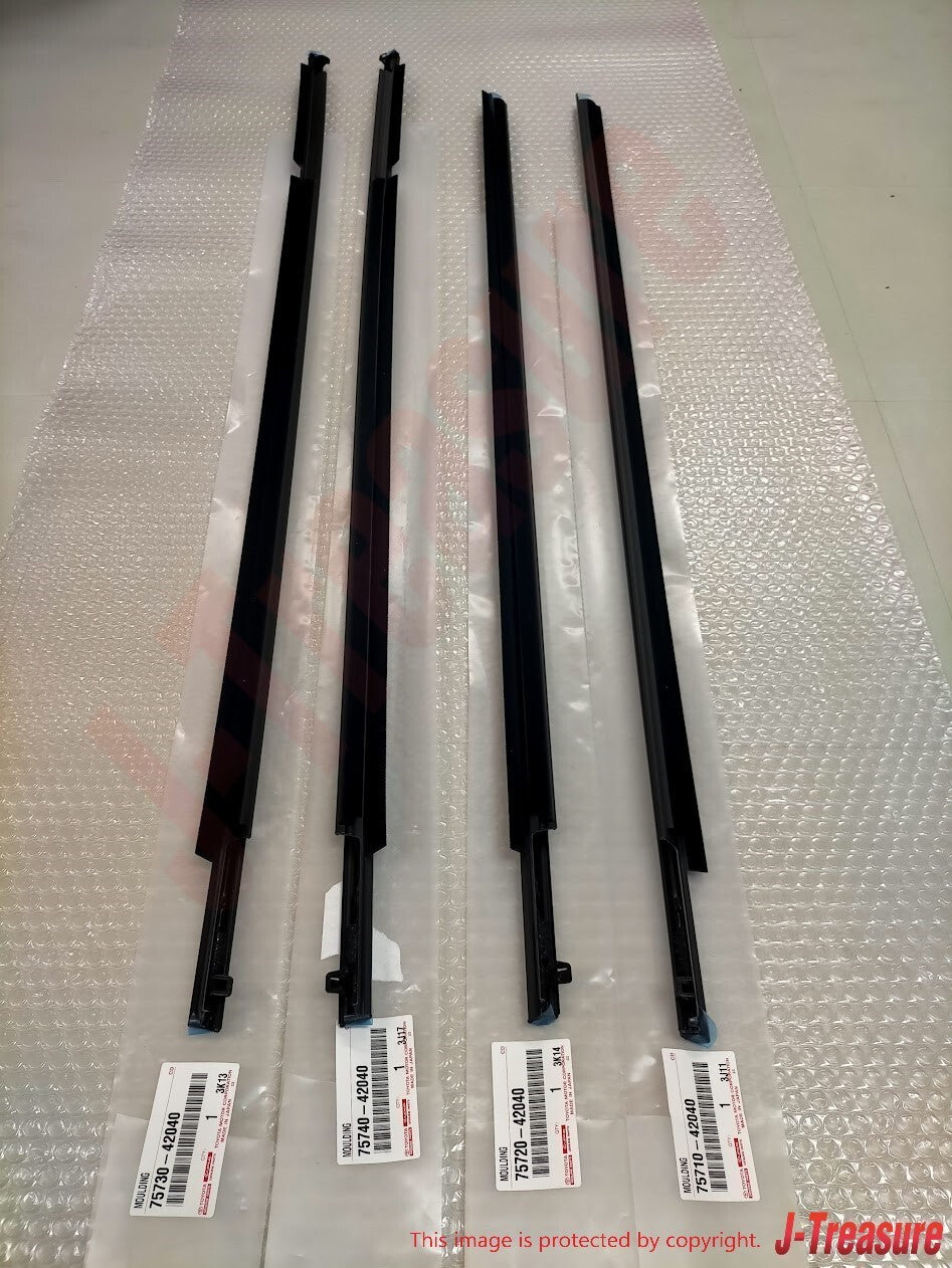 TOYOTA RAV4 ALA4# 13-18 Genuine Front & Rear Door Belt Moulding RH & LH Set OEM