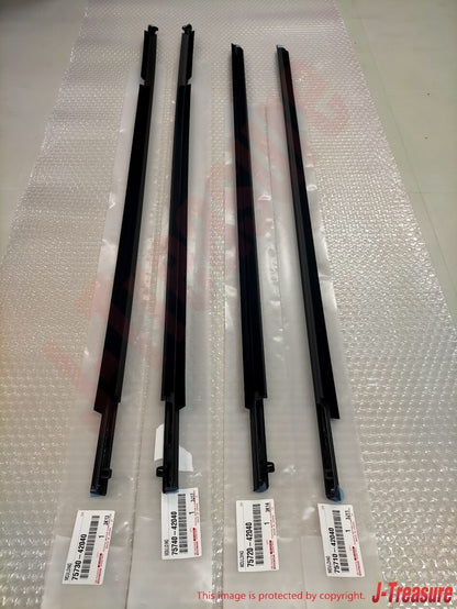 TOYOTA RAV4 ALA4# 13-18 Genuine Front & Rear Door Belt Moulding RH & LH Set OEM