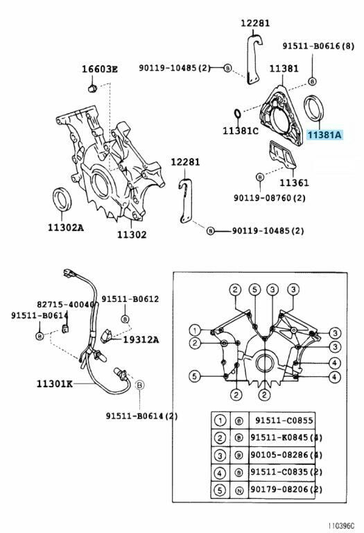 TOYOTA LEXUS OEM Crankshaft Seal 1GZ-FE 1UZ-FE 1UR-FSE 2UR-FSE 2UR-GSE 3UR-FE
