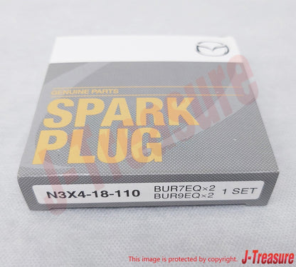 MAZDA RX-7 FD3S 86-88 Genuine Spark Plug Set N3X4-18-110 "BUR7EQx2,BUR9EQx2" OEM