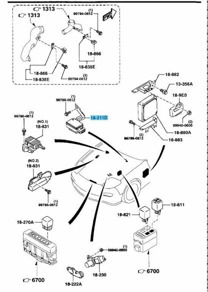 MAZDA RX-7 FD3S 1993-1995 Genuine Boost Sensor N3F1-18-211 OEM