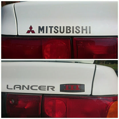 MITSUBISHI LANCER EVOLUTION EVO3 CE9A Genuine Rear Emblem Decal 3 Set OEM Parts