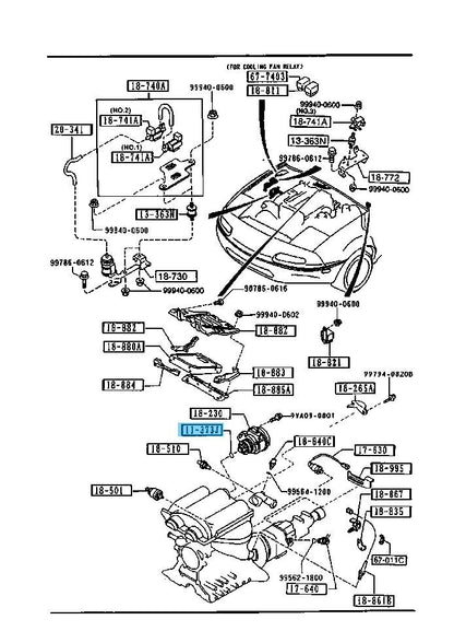 MAZDA MX-5 MIATA NA8C Genuine Distributor O-Ring 9954-10-3801 OEM