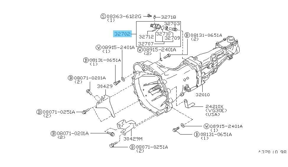 NISSAN 200SX S12 1984-1988 Genuine Speedometer Pinion Assy 32702-58S20 OEM